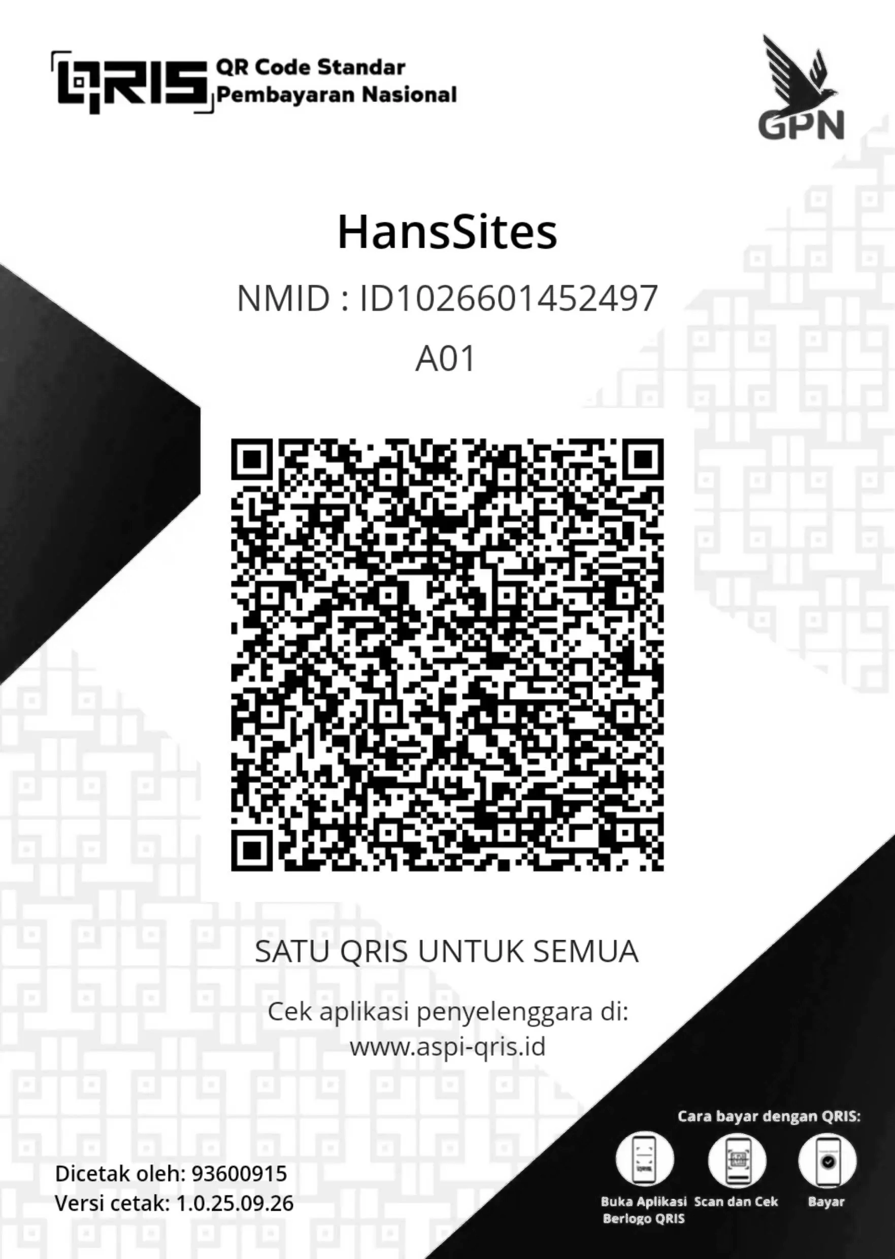 QRIS Statis HansSites